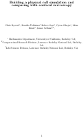 Cover page: Building a physical cell simulation and comparing with confocal microscopy