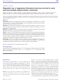 Cover page: Expanded use of aggressive therapies improves survival in early and intermediate hepatocellular carcinoma