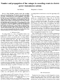 Cover page: Number and propagation of line outages in cascading events in electric power transmission systems