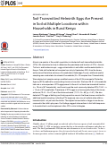 Cover page: Soil-Transmitted Helminth Eggs Are Present in Soil at Multiple Locations within Households in Rural Kenya