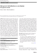 Cover page: Introgressive hybridization as a mechanism for species rescue