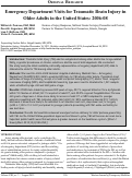 Cover page: Emergency Department Visits for Traumatic Brain Injury in Older Adults in the United States: 2006-08