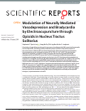 Cover page: Modulation of Neurally Mediated Vasodepression and Bradycardia by Electroacupuncture through Opioids in Nucleus Tractus Solitarius.