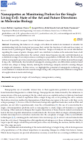 Cover page: Nanopipettes as Monitoring Probes for the Single Living Cell: State of the Art and Future Directions in Molecular Biology