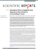Cover page: Sensations from a single M-cone depend on the activity of surrounding S-cones