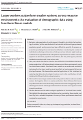 Cover page: Larger workers outperform smaller workers across resource environments: An evaluation of demographic data using functional linear models