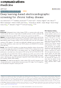 Cover page: Deep learning-based electrocardiographic screening for chronic kidney disease.