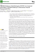 Cover page: PRDM16 Enhances Osteoblastogenic RUNX2 via Canonical WNT10b/β-CATENIN Pathway in Testosterone-Treated Hypogonadal Men.