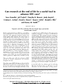 Cover page: Can research at the end of life be a useful tool to advance HIV cure?