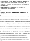 Cover page: Reset of Secondary Compression Clock for Peat by Cyclic Straining