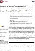 Cover page: Discovery of Avian Paramyxoviruses APMV-1 and APMV-6 in Shorebirds and Waterfowl in Southern Ukraine.