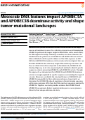 Cover page: Mesoscale DNA features impact APOBEC3A and APOBEC3B deaminase activity and shape tumor mutational landscapes