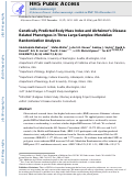 Cover page: Genetically predicted body mass index and Alzheimer's disease–related phenotypes in three large samples: Mendelian randomization analyses