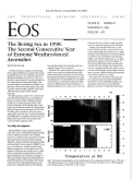 Cover page: The Bering Sea in 1998: The second consecutive year of extreme weather‐forced anomalies