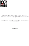 Cover page of To Talk of Many Things, Of Stories, Ships and String, of Connections, Collaborations, Knowledges and Kin: Prehistoric Seafaring and Embodied Cognition