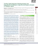 Cover page: The Blue Light-Dependent Polyubiquitination and Degradation of Arabidopsis Cryptochrome2 Requires Multiple E3 Ubiquitin Ligases