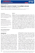 Cover page: Epigenetic control of ataxin‐1 in multiple sclerosis