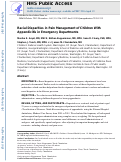 Cover page: Racial Disparities in Pain Management of Children With Appendicitis in Emergency Departments