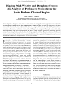 Cover page: Digging Stick Weights and Doughnut Stones: An Analysis of Perforated Stones from the Santa Barbara Channel Region