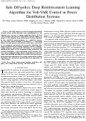 Cover page: Safe Off-Policy Deep Reinforcement Learning Algorithm for Volt-VAR Control in Power Distribution Systems