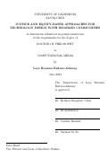 Cover page: Justice and Equity-Based Approaches for Technology Design with Disabled Communities