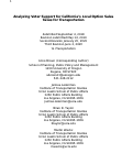 Cover page: Analyzing voter support for California’s local option sales taxes for transportation