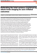 Cover page: Estimating the total variance explained by whole-brain imaging for zero-inflated outcomes