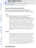 Cover page: Diagnostic Testing of Neurologic Infections