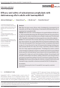 Cover page: Efficacy and safety of subcutaneous prophylaxis with dalcinonacog alfa in adults with haemophilia B