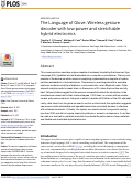 Cover page: The Language of Glove: Wireless gesture decoder with low-power and stretchable hybrid electronics