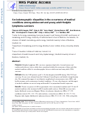 Cover page: Sociodemographic disparities in the occurrence of medical conditions among adolescent and young adult Hodgkin lymphoma survivors.