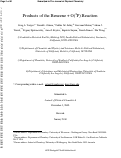 Cover page: Products of the Benzene + O(3P) Reaction