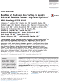 Cover page: Duration of Androgen Deprivation in Locally Advanced Prostate Cancer: Long-Term Update of NRG Oncology RTOG 9202