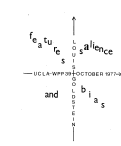 Cover page: WPP, No. 39: Three Studies in Speech Perception: Features, Relative Salience and Bias