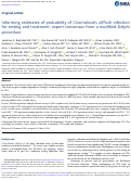 Cover page: Informing estimates of probability of Clostridioides difficile infection for testing and treatment: expert consensus from a modified-Delphi procedure.