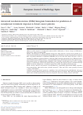 Cover page: Intravoxel incoherent motion (IVIM) histogram biomarkers for prediction of neoadjuvant treatment response in breast cancer patients.