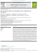 Cover page of Age and moisture affect the relationship between competition and tree growth