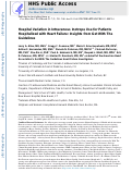 Cover page: Hospital Variation in Intravenous Inotrope Use for Patients Hospitalized With Heart Failure