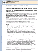 Cover page: 3′-Deoxy-3′-18F-Fluorothymidine PET and MRI for Early Survival Predictions in Patients with Recurrent Malignant Glioma Treated with Bevacizumab