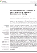 Cover page: Neural and Endocrine Correlates of Early Life Abuse in Youth With Depression and Obesity.