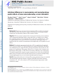 Cover page: Individual differences in neuroanatomy and neurophysiology predict effects of transcranial alternating current stimulation