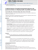 Cover page: Combined Impacts of Prenatal Environmental Exposures and Psychosocial Stress on Offspring Health: Air Pollution and Metals