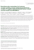 Cover page: Everolimus plus exemestane for hormone-receptor-positive, human epidermal growth factor receptor-2-negative advanced breast cancer: overall survival results from BOLERO-2 †