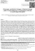 Cover page: Phenotypic and Kinetic Changes of Myeloid Lineage Cells in Innate Response to Chikungunya Infection in Cynomolgus Macaques