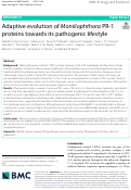 Cover page: Adaptive evolution of Moniliophthora PR-1 proteins towards its pathogenic lifestyle.