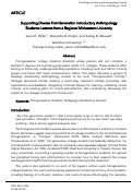 Cover page: Supporting First-Generation Introductory Anthropology Students: Lessons from a Regional Midwestern University