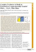 Cover page: Complex Evolution of Built-in Potential in Compositionally-Graded PbZr1–x Ti x O3 Thin Films