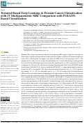 Cover page: Textured-Based Deep Learning in Prostate Cancer Classification with 3T Multiparametric MRI: Comparison with PI-RADS-Based Classification