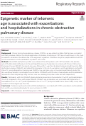 Cover page: Epigenetic marker of telomeric age is associated with exacerbations and hospitalizations in chronic obstructive pulmonary disease