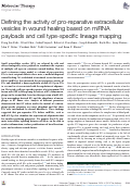 Cover page: Defining the activity of pro-reparative extracellular vesicles in wound healing based on miRNA payloads and cell type-specific lineage mapping